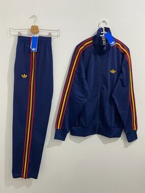 Adidas Originals Firebird Tracksuit Dark Blue Crew Yellow Team Power Red Size L